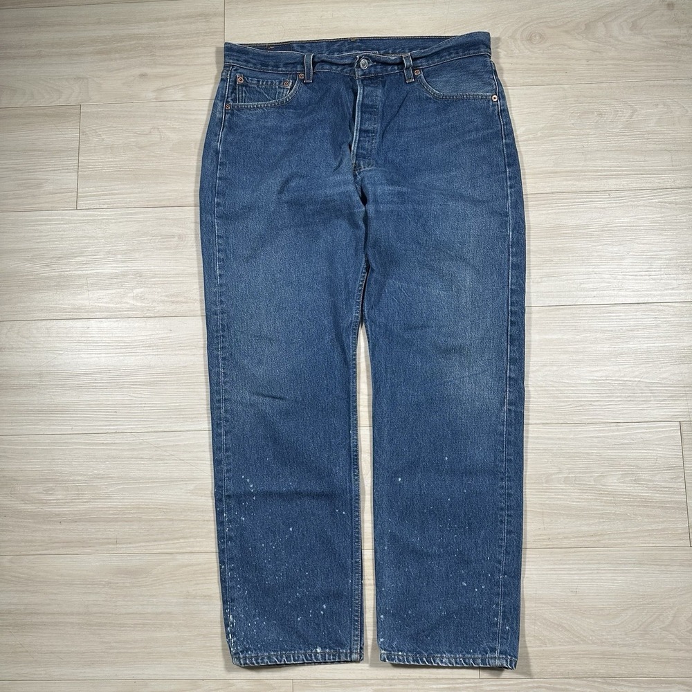 Vintage‎ 90s Levi's 501 XX Size 36x30 Button Fly Jeans USA Made Medium Wash
